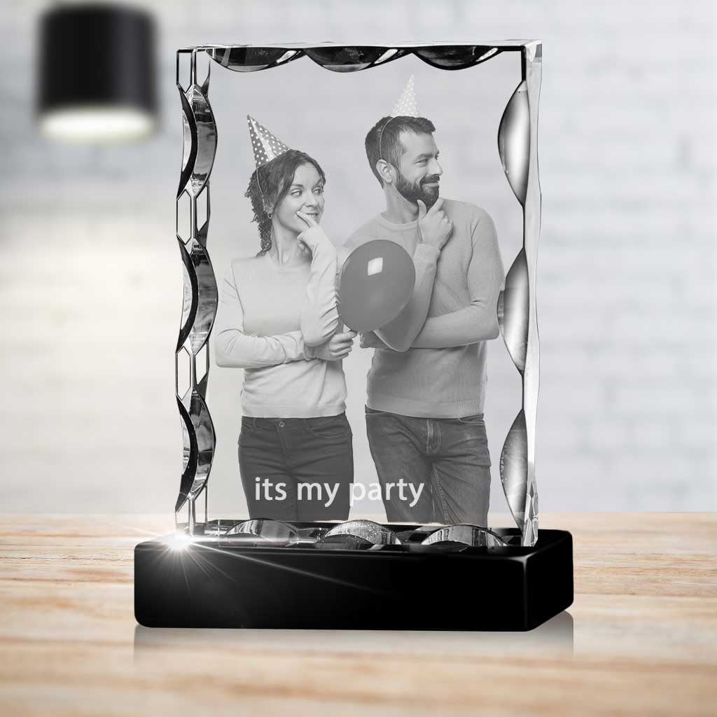 Birthday Serrated Portrait - 2D - The best 3D crystal gifts in the world!
