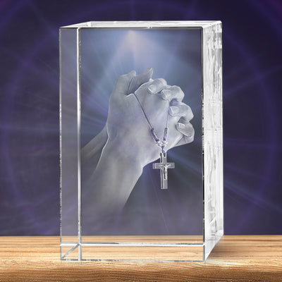 Praying Hands 3D Crystal