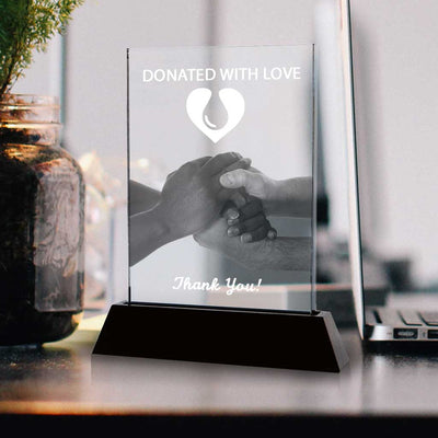 Flat Crystal - Corporate Trophy - 5x7" - 2D - The best 3D crystal gifts in the world!