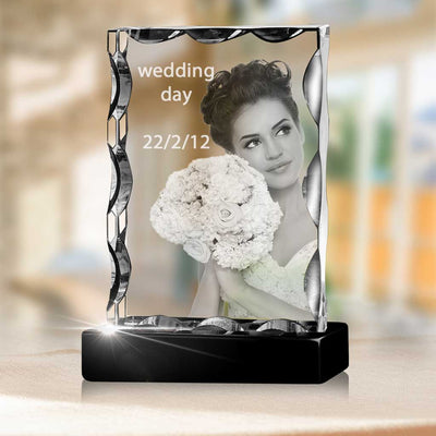 Wedding Serrated Portrait - 2D - The best 3D crystal gifts in the world!